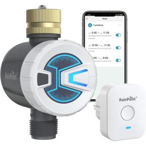 imageRAINPOINT Sprinkler Timer WiFi Water Timer for Garden Hose Smart Irrigation Controller APP Remote Control 24Ghz WiFi ConnectionWiFi Connection