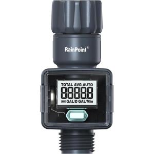 imageRAINPOINT Water Flow Meter Measure Consumption and Flow Rate up to 99999 GallonLiter 5 Accuracy Water Meter for RV Garden Hose Pool Lawn Sprinkler ampamp Nozzle SprayerPlastic