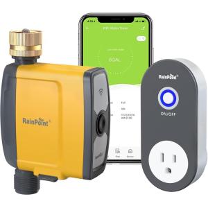 imageRAINPOINT WiFi Water Timer Smart Hose Timer WiFi Irrigation Controller Wireless Watering System Valve APP ampamp Voice Control WeatherBased Automatic Rain Delay Brass InletBrass Single Zone Timer