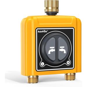 imageRAINPOINT WiFi Water Timer Brass Inlet ampamp OutletNo WiFi Hub 24Ghz WiFi Compatible TWG004WRF Hub Lot ampgt2021082 Zone Timer Brass Outlet Without Hub