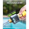 imageRAINPOINT Flow Meter with Brass Inlet ampamp Outlet 180 ScreenFlip Measure GallonLiter Consumption for RV Tank Filling Outdoor Garden Watering Sprinkler and Hoze Nozzle Mint Green