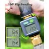 imageRAINPOINT Flow Meter with Brass Inlet ampamp Outlet 180 ScreenFlip Measure GallonLiter Consumption for RV Tank Filling Outdoor Garden Watering Sprinkler and Hoze Nozzle Mint Green