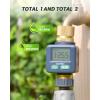 imageRAINPOINT Flow Meter with Brass Inlet ampamp Outlet 180 ScreenFlip Measure GallonLiter Consumption for RV Tank Filling Outdoor Garden Watering Sprinkler and Hoze Nozzle Mint Green