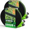 imageRAINPOINT Flat Soaker Hose 15FT for Garden Beds and Lawns Drip Hose with Anodized Aircraft Aluminum Ends Flexible Leakproof and Save 80 Water GreenGreen