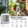 imageRAINPOINT 35 Large Screen Smart WiFi Thermometer APP Remote Monitoring Data Logging EasytoRead Display ThermoHygrometer Chart Customizable Alert Notification Indoor Greenhouse Hub Not Included
