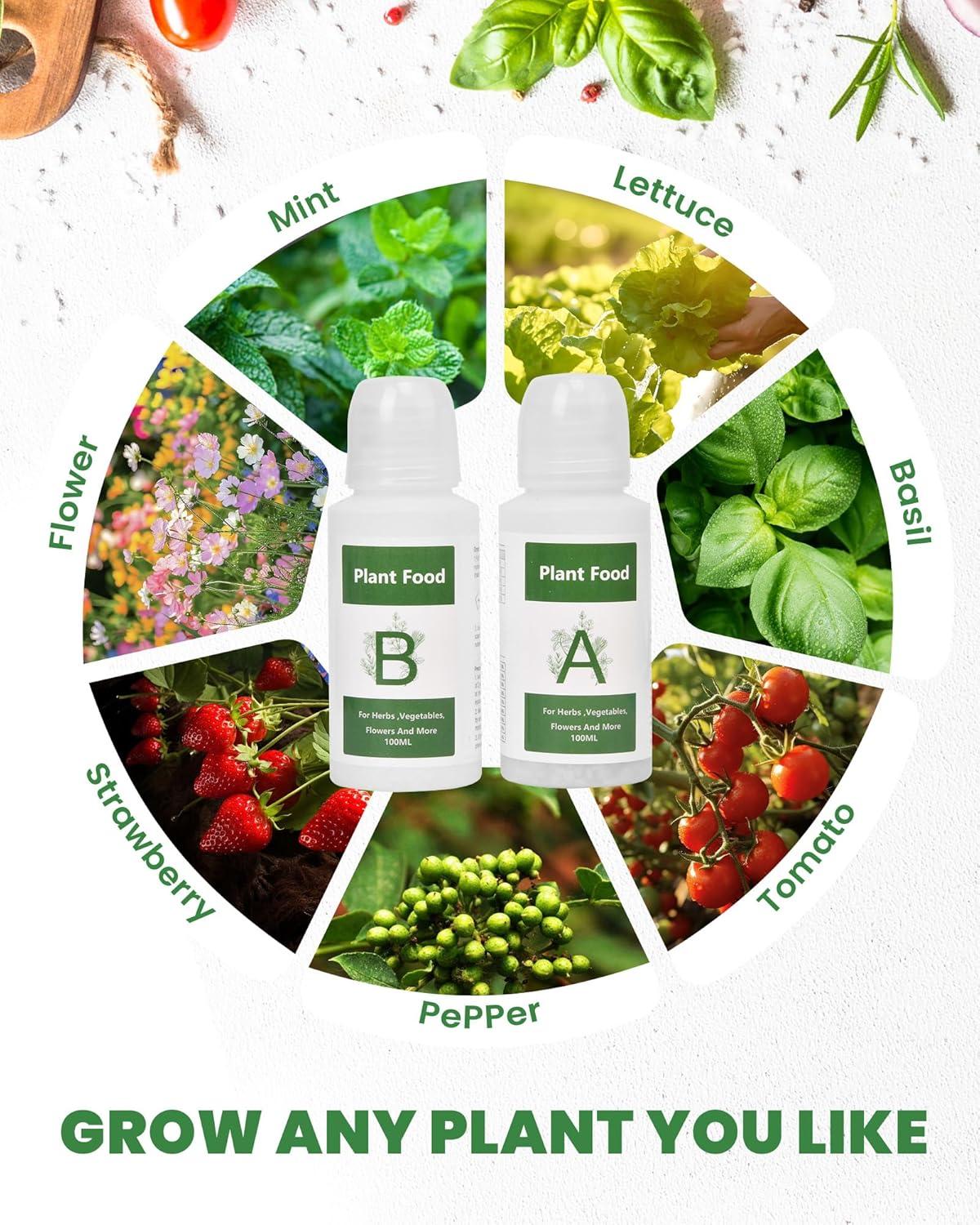 imageRainPoint Hydroponic Nutrients AampampB 800ml in Total Plant Food AampampB for Indoor Hydroponics Growing System Hydroponics Fertilizer for Growing Vegetables Fruits and Flowers