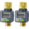 imageRAINPOINT Water Flow Meter with Brass Inlet ampamp Outlet 180 ScreenFlip Water Meter Measure GallonLiter Consumption for RV Filling Garden Watering Sprinkler and Hoze Nozzle 2pcsGray