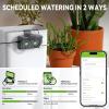 imageRAINPOINT Programmable Drip Irrigation System for Indoor Houseplant Up to 15 Plants Compact DualPowered Vacation Automatic Plant Waterer Self Watering Device While Away Low Water Auto ShutOffPump  Hub Kit