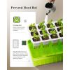 imageRAINPOINT Seed Starter Tray with Grow Light12Cell Indoor Seed Starter KitFlexible Silicone Designed Seedling Starter TraysGermination Tray with Humidity Dome ampamp LidsSturdy ampamp Reusable