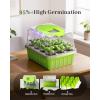 imageRAINPOINT Seed Starter Tray with Grow Light12Cell Indoor Seed Starter KitFlexible Silicone Designed Seedling Starter TraysGermination Tray with Humidity Dome ampamp LidsSturdy ampamp Reusable