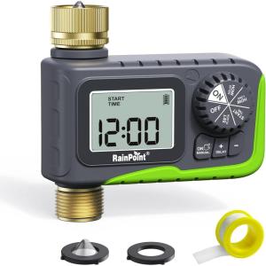 imageRAINPOINT Sprinkler Timer 1 Zone wth Brass Inlet and Outlet
