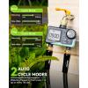 imageRAINPOINT Water Timer for Garden Hose  Sprinkler Timer with Brass Swivel  Rain DelayManual WateringAutomatic Irrigation Programmable Faucet for Yard 2 Outlet1